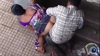 Beautiful Indian woman has doggystyle sexual congress in public  voyeurstyle.com